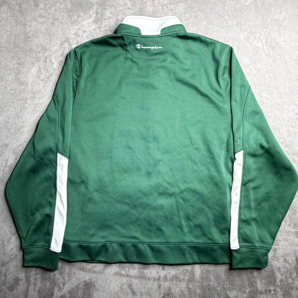 Champion Mens Track Jacket 2XL Green Full Zip Athletic‎ Warm Up St. Patricks Day